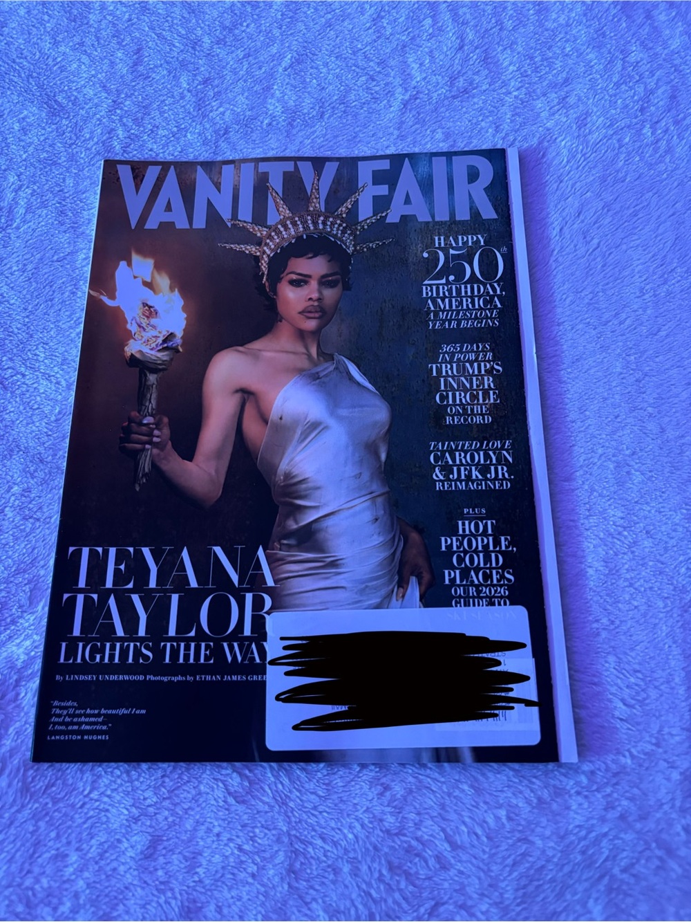 Vanity Fair Winter 2026 Teyana Taylor Cover Magazine